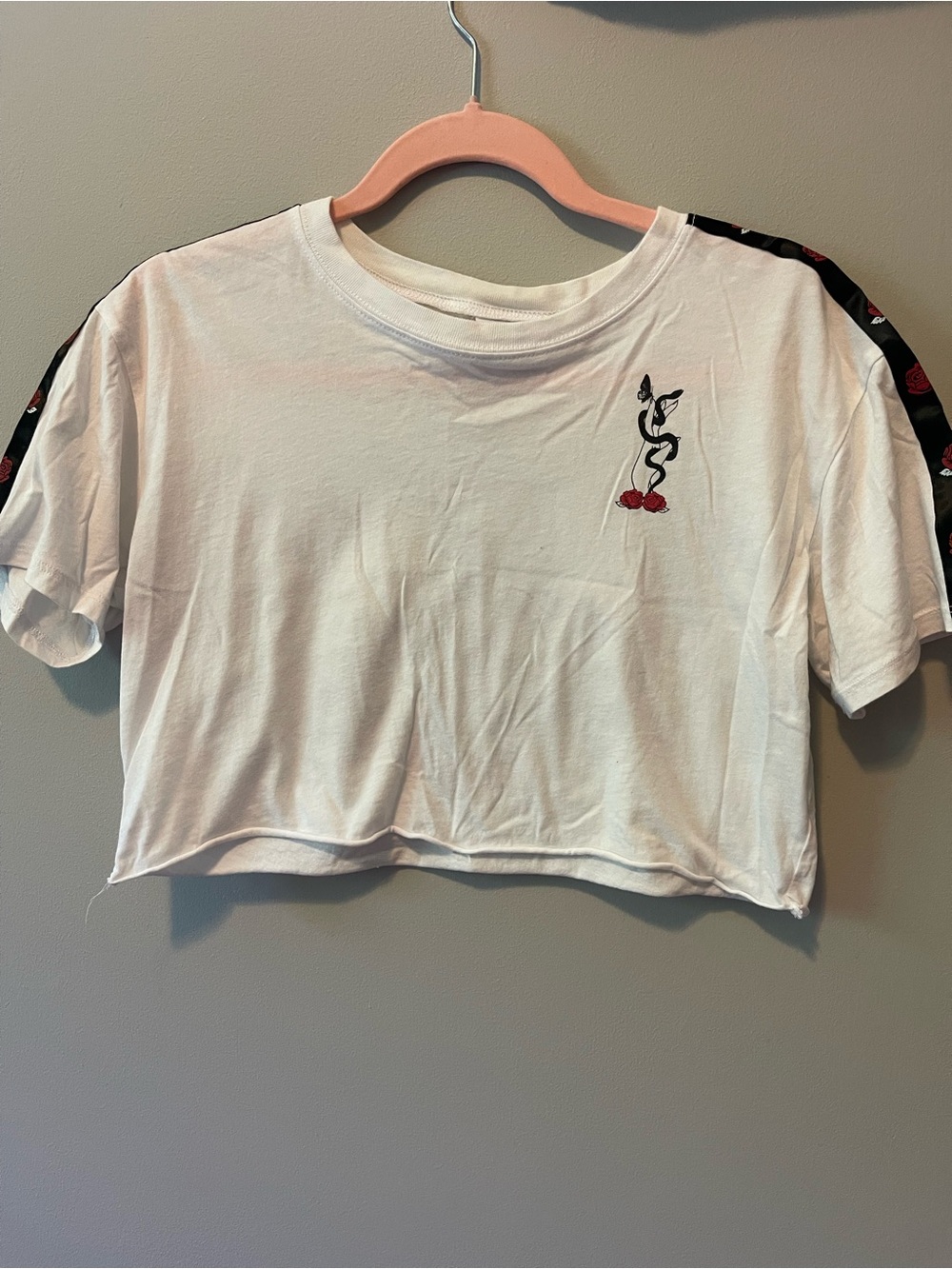 White Cropped Tee